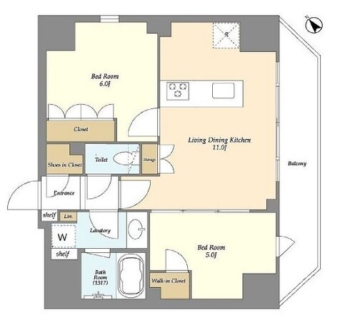 ルジェンテ・バリュ上野根岸の物件間取画像
